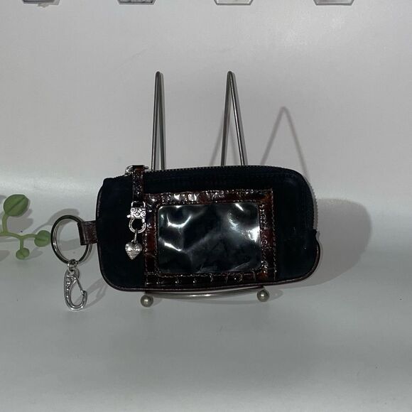 Brighton Card, Keys & Cash Wallet with Silver Rhinestone Charm - Picture 1 of 9